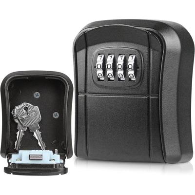Jusch - Sicherer Schlüsselkasten, 4-stelliger Kombinationscode, sichere Aufbewahrung, Tresor mit Image