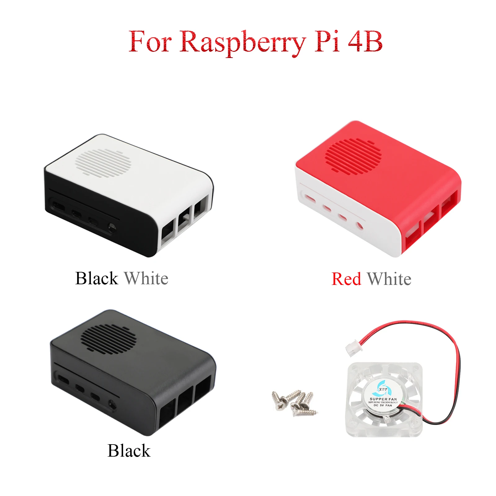 ABS-Gehäuse mit 5 V 0,2 A Lüfter für Raspberry Pi 4 Modell B – verbesserter Schutz und Wärmemanagement Image