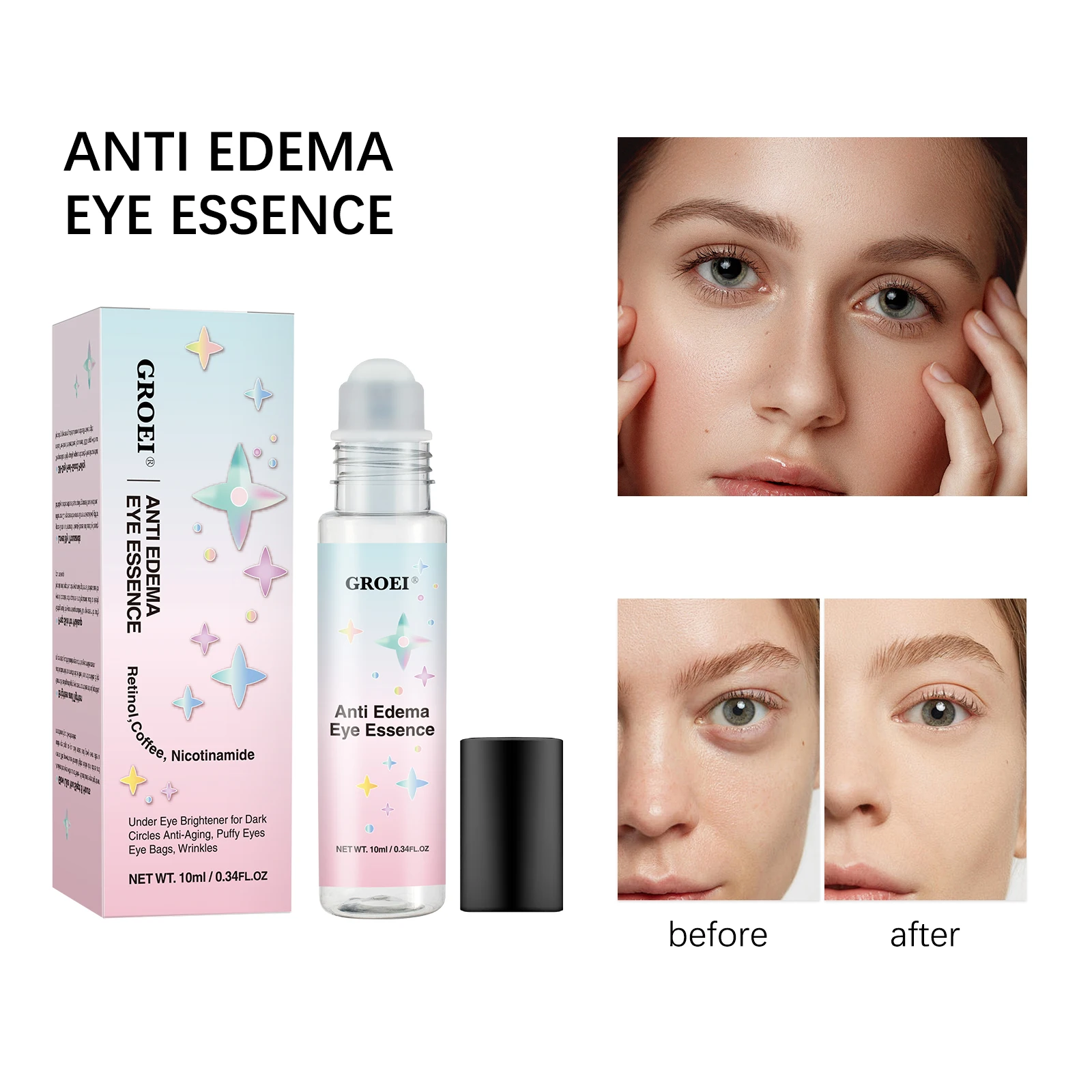 Augenserum Anti-Falten Entfernen Augenringe Tränensäcke Anti-Schwellungen Lift Feste Kugelmassage Befeuchten NährenFeine Linie Augenpflege Image