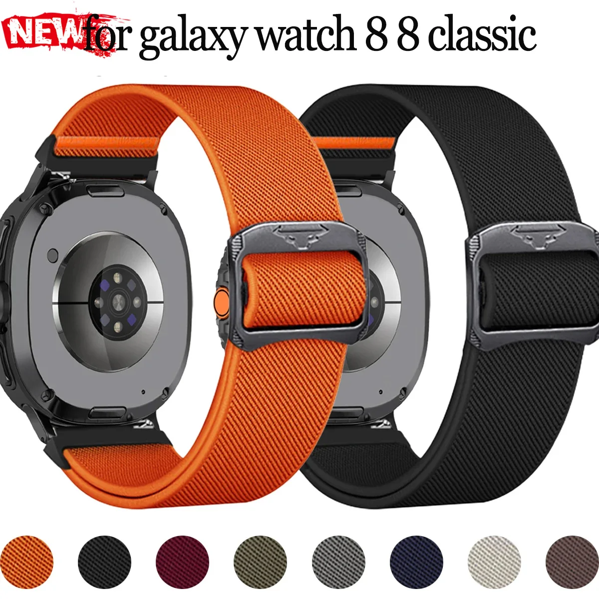 Nylonband für Samsung Galaxy Watch 8/8 klassisches elastisches Sport-Loop-Armband für Galaxy Watch 8 40 44 mm Armband Image