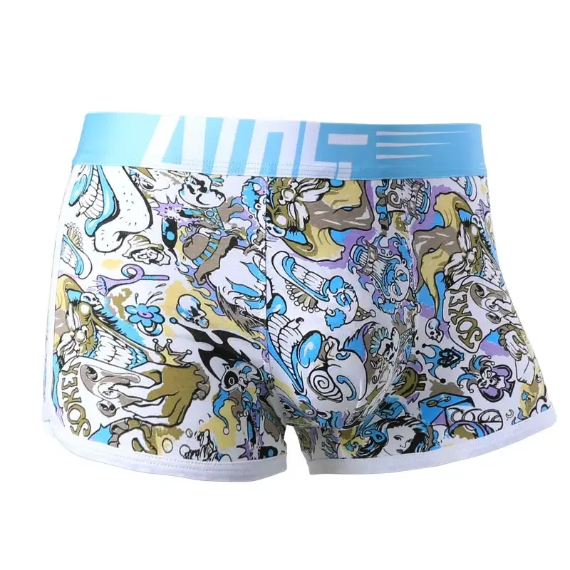 Herrenunterwäsche, Herren-Baumwolle, Persönlichkeit, stilvoll, atmungsaktiv, dünn, erhöhte Boxershorts, Boxershorts, Jungen, Sommershorts, Kopf Image