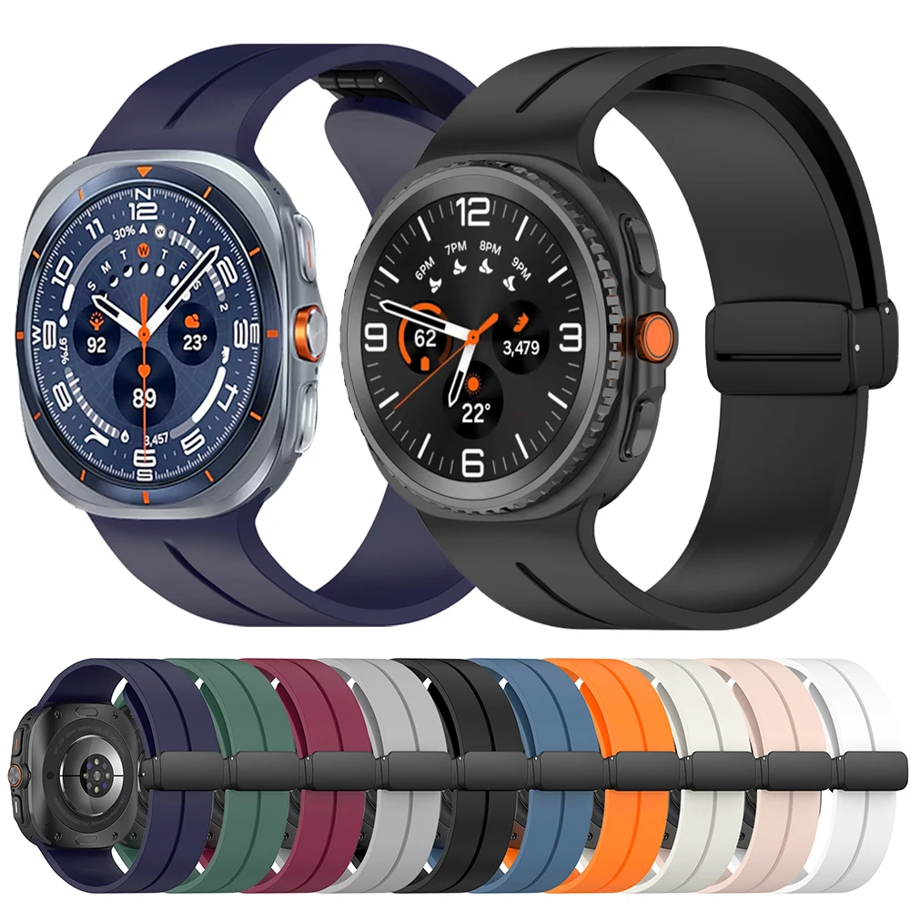 Silikonband für Samsung Galaxy Watch Ultra 2022, Sportarmband für Galaxy Ultra 47 mm, magnetische Faltschließe Image