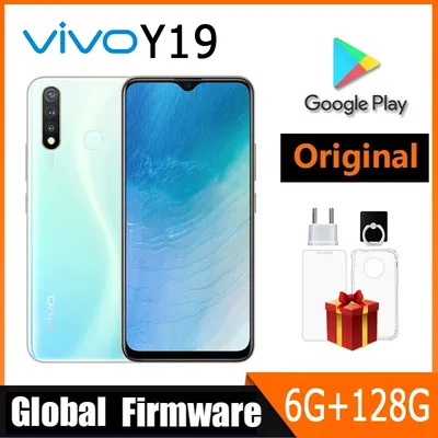 VIVO Y19 Smartphone 4G Global firmware LTE 6GB 128GB MTK6765 Octa Core 13.0MP Fingerprint 5000mAh dual sim Used Phone
