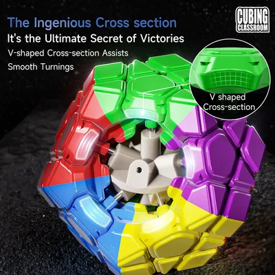 MOYU NEU Magnetischer Megaminx V2 M 3x3 Megaminx Zauberwürfel Geschwindigkeitswürfel Aufkleberloses Puzzle Megaminxeds Würfel Cubo Magico Image