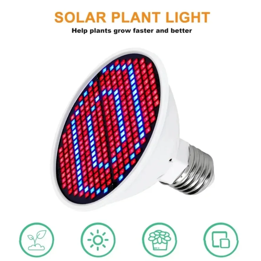 AC85-265V E27 Phyto-Lampe, volles Spektrum, 2835, LED-Wachstumslicht, Pflanzenlampe für Gewächshaus, Hydrokultur-Wachstum, Innenzelt, Box, Sämlinge