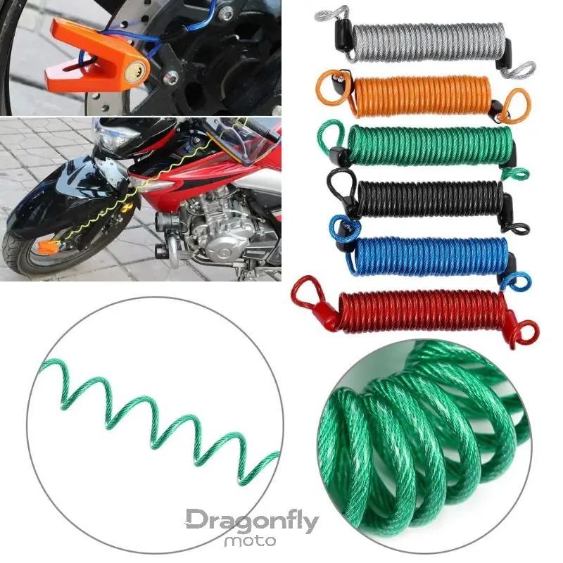 150 cm Alarm-Scheibenschloss, Sicherheitsfeder, Erinnerungskabel, Fahrrad, Motorrad, Roller Image