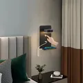 Mur LED lampe moderne simplicité intérieur applique murale chambre lampe de nuit lampe de chevet lumière LED avec Usb téléphone portable charge