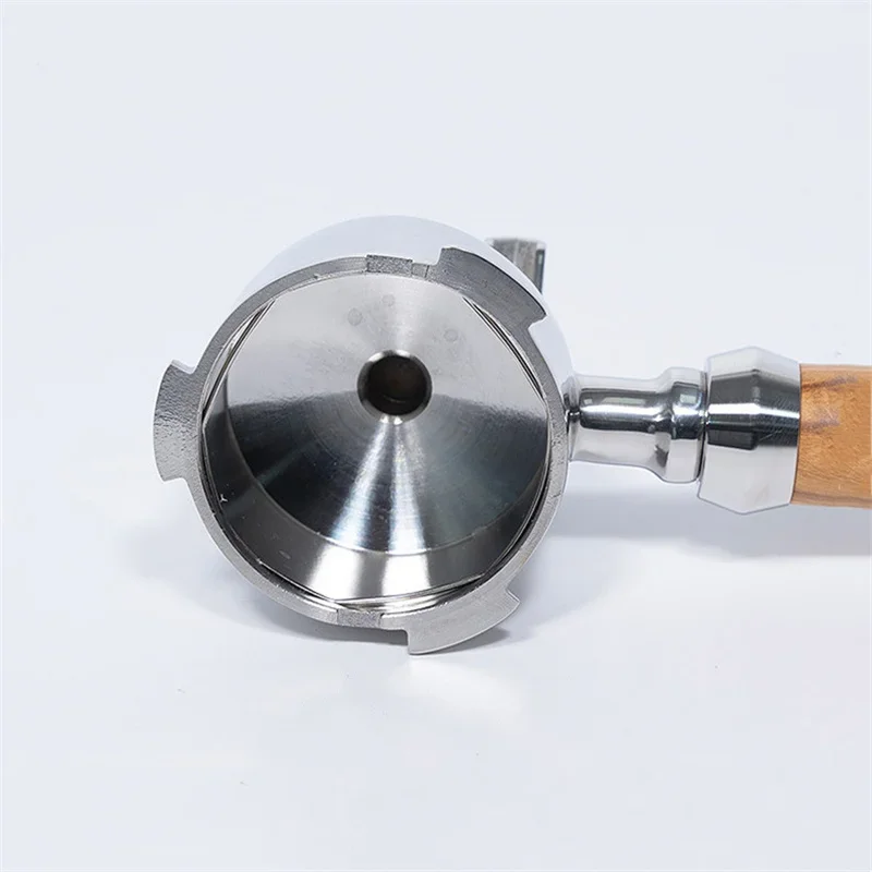 Bodenloser Siebträger 51 mm für Delonghi Ec685 Zubehör Doppelauslauf 51 mm Bodenfilterhalterkopf für Delonghi Kaffeemaschine Image