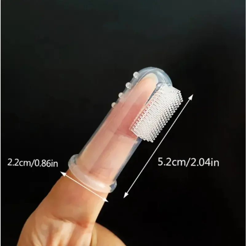 16 Stück, ultraweiche Silikon-Zahnbürste für Hunde und Katzen – ideal für die Zahngesundheit, sanftes Zahnfleisch und Zahnfleisch, einfach zu bedienen, Hundezahnbürste Image