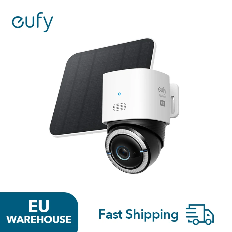eufy 4G LTE Überwachungskamera mit WLAN 4K UHD Schwenk-Neige-Funktion Kabellos, Solarbetrieben mit Solarpanel KI-basierte Image