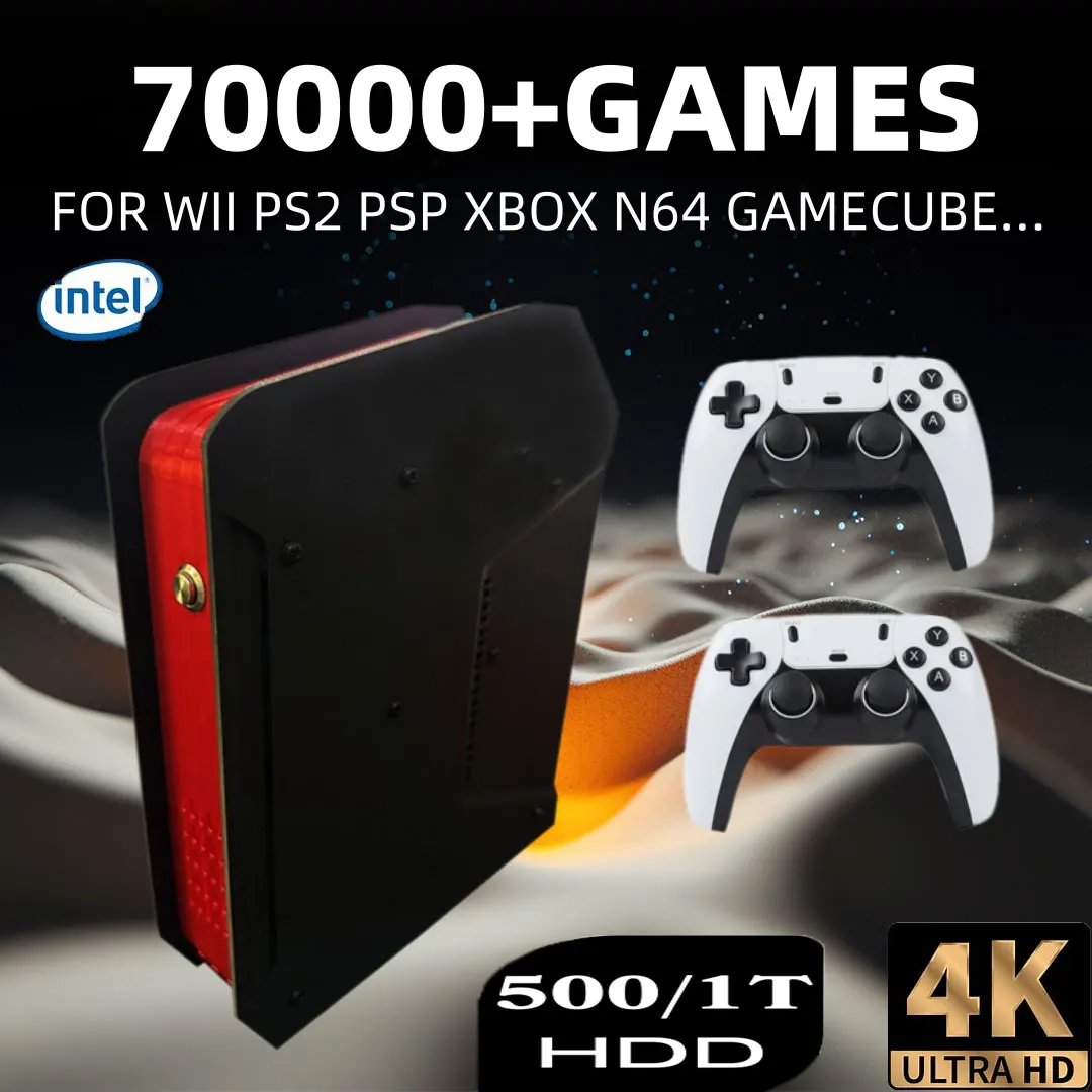 Console de jeu vidéo rétro X4, avec double système 1T et processeur I3-3110M, pour PS2/PSP/WII/N64/DC/SS, cadeaux de jeu pour enfants, cadeau pour hommes