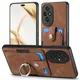 Honor 400 200 Lite 300 Ultra 5G Custodia di lusso per Huawei Honor 400 Pro Anello di carta in pelle Magnete posteriore Fonda Honor 200 Smart Cover