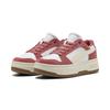 Sneaker PUMA "Rebound Femme Low Suede Sneakers Damen", Gr. 40, weiß frosted ivory exotic rot, Obermaterial: Synthetik, Kuhleder, Textil; Futter: Textil; Laufsohle: Gummi, Schuhe