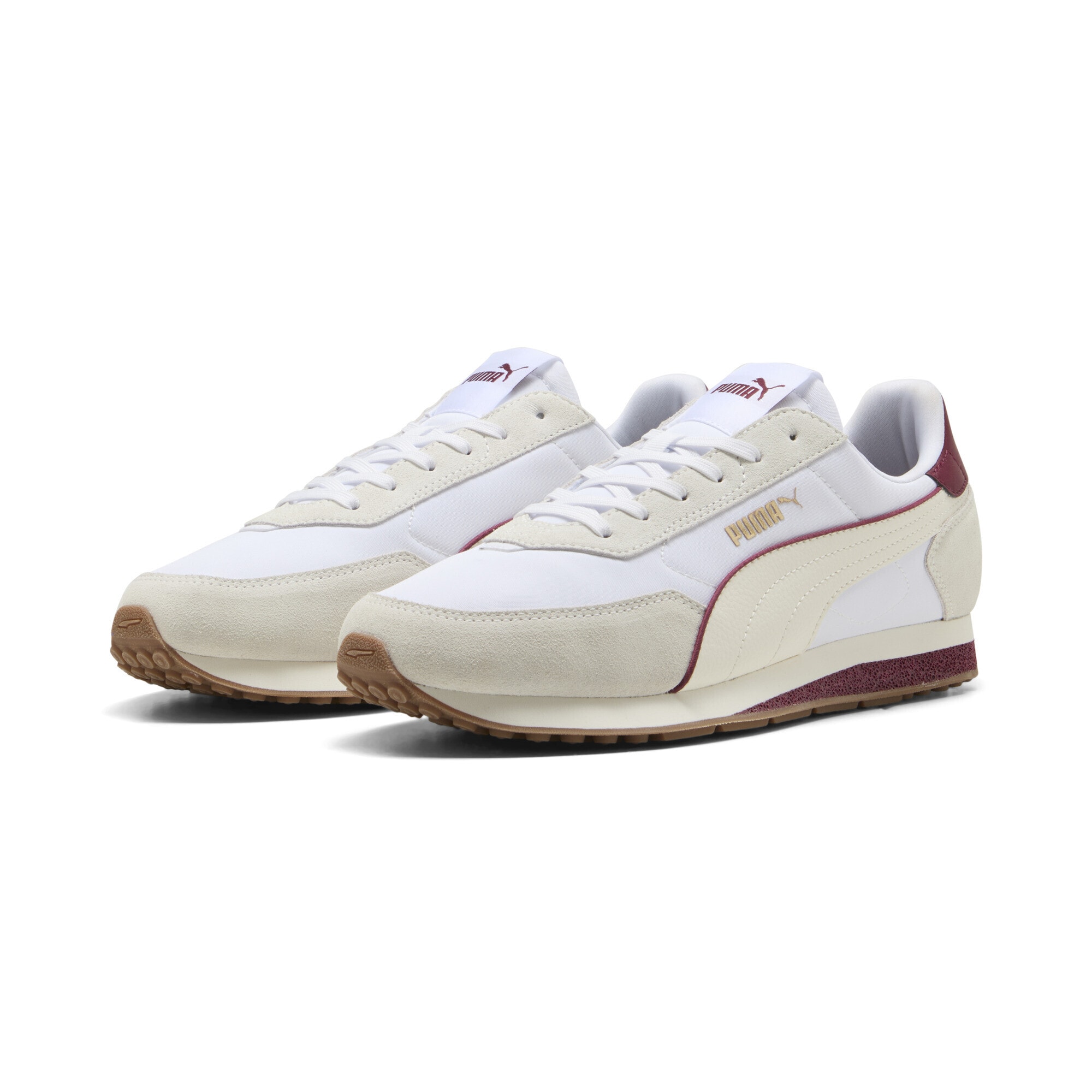 Sneaker PUMA "St Miler Sneakers Erwachsene", Gr. 45, weiß (weiß warm vapor gray), Obermaterial: Kuhleder, Textil, Synthetik; Futter: Textil; Innensohle: Textil; Laufsohle: Gummi, Schuhe Image