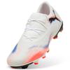 Fußballschuh PUMA "FUTURE 8 MATCH LOW FG/AG", Gr. 42, puma weiß, puma schwarz, glowing rot, Synthetik, sportlich, Schuhe, für Rasenplätze