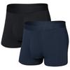 Saxx - Droptemp Cooling Cotton Trunk Fly 2-Pack - Alltagsunterwäsche Gr M blau/schwarz