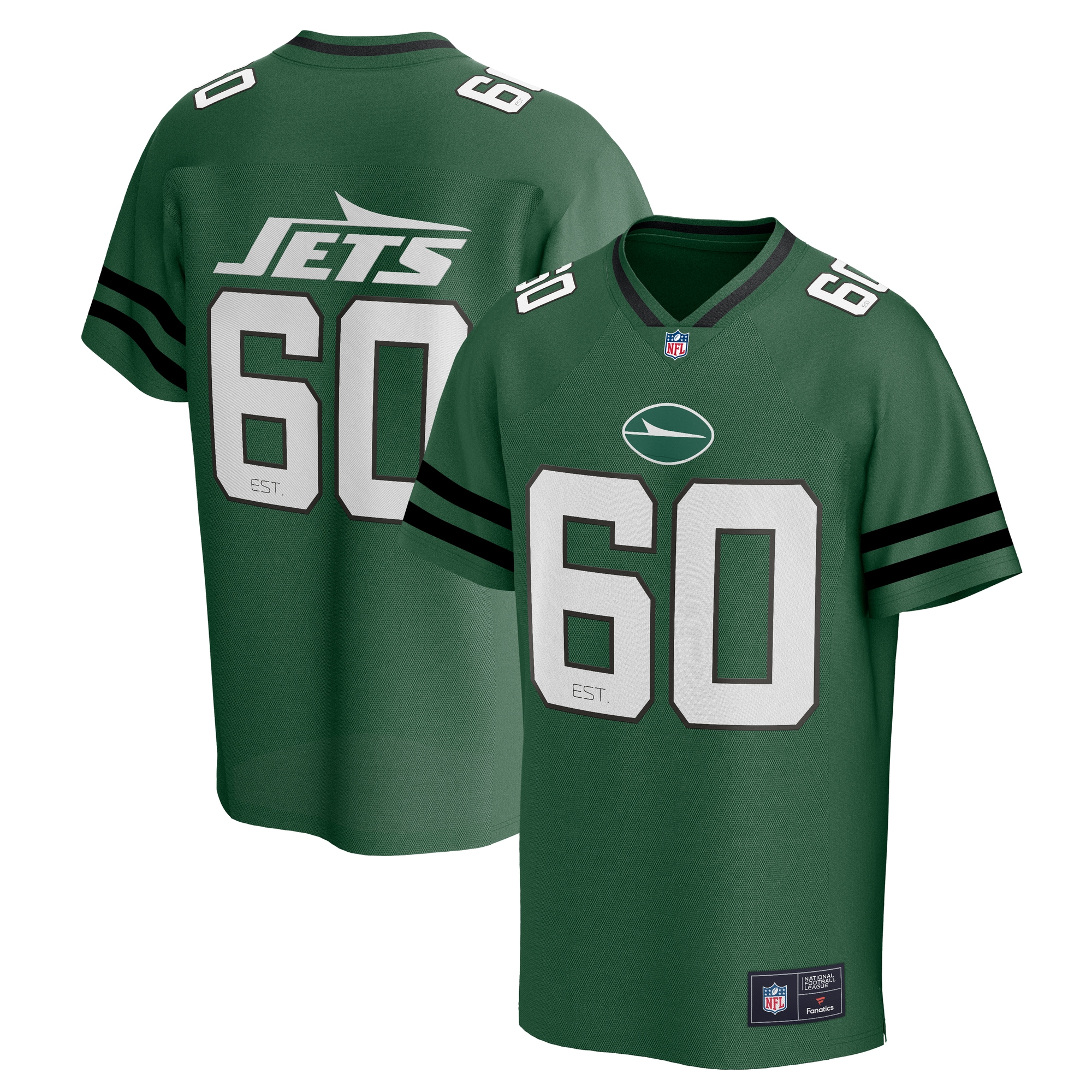 Footballtrikot FANATICS "Fanatics Trikot New York Jets Core Foundation", Herren, Gr. XL, grün, 100% Polyester, Trikots