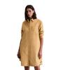 Hemdblusenkleid MARC O'POLO "aus Feincord", Damen, Gr. 34, Normalgrößen, braun (pure sand), Obermaterial: 78% Baumwolle, 22% Lyocell, unifarben, relaxed fit knielang, Langarm Manschette, Kleider