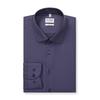 Businesshemd OLYMP "Level 5", Herren, Gr. 39, N-Gr, lila (viola), Web, Obermaterial: 97% Baumwolle, 3% Elastolefin, casual, hüftbedeckend, Langarm Manschette, Hemden, Body Fit, New York-Kentkragen, modisches Muster