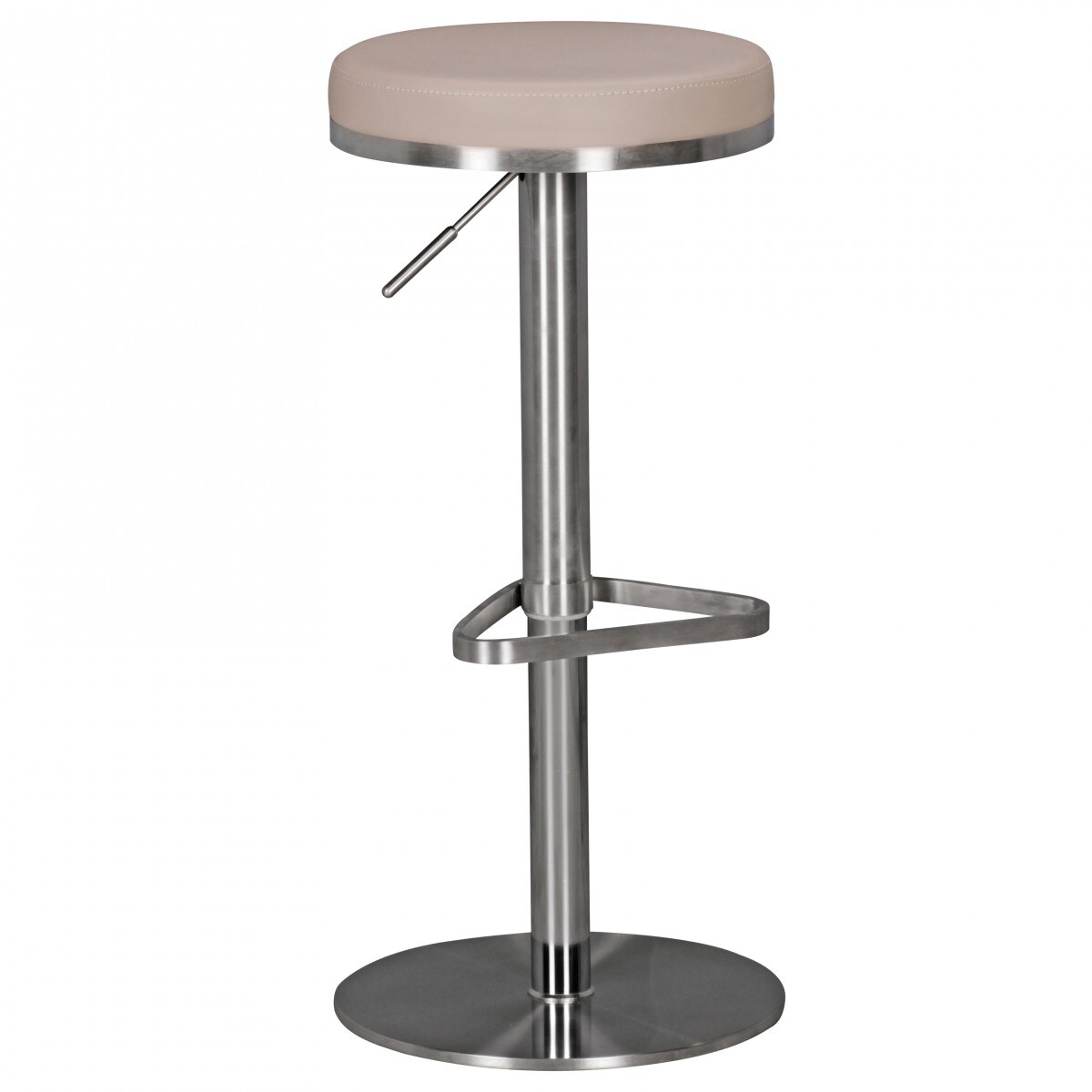 KADIMA DESIGN Barhocker WL1.942 Taube Edelstahl höhenverstellbare Sitzhöhe 57 - 82 cm, Barstuhl Modern 360° Drehbar, Tresenhocker mit Standfuß, Design Bistrohocker Image