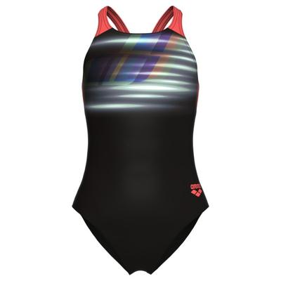 Arena - Girl's Fading Swimsuit V Back L - Badeanzug Gr 128 schwarz Image