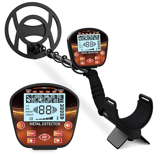Metalldetektor für Erwachsene, professioneller Metalldetektor für Gold und Silber mit LCD-Display, 5 Modi, wasserdicht mit 10-Zoll-IP68-Suchspule und verbesserten fortschrittlichen DSP-Chips Image