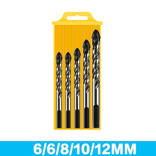 6-12 mm multifunktionaler Glas-Metall-Fliesen-Bohrer, Dreieck-Diamantbohrer-Set, Keramik, Beton, Ziegel, Holz, Lochsägenbohrer Image