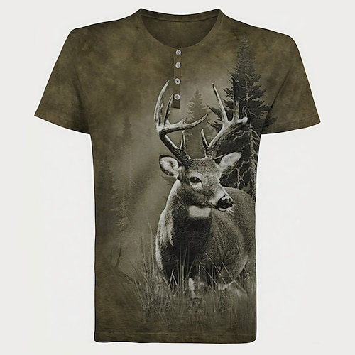 Lederhosen T-Shirt Match Henley-Shirt Bayerisch München Deutsch alpin Erbe T-Shirt Ärmel Grafik für Herren Erwachsene 3D-Druck für Karneval Oktoberfestbier Party Image