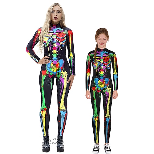 Karneval 2026 Totenkopf Cosplay Kostüm Outfits Bodysuit Haganai Knielänge Socken Sportsocken Anzug Socken Kinder Erwachsene Herren Damen Kinder Karneval Neujahr Einfache Halloween-Kostüme Verkleiden Image
