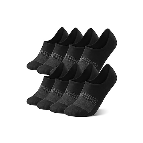 Herren 4 Paar Mehrfachpackungen Socken Laufsocken Freizeitsocken Schwarz Weiß Farbe Einfach Urlaub Sport Outdoor Täglich Basic Mittel Frühling Herbst Mode Lässig Image