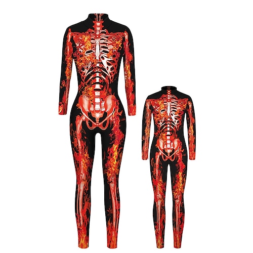 Karneval 2026 Totenkopf Cosplay Kostüm Outfits Bodysuit Haganai Knielänge Socken Sportsocken Anzug Socken Kinder Erwachsene Herren Damen Kinder Karneval Neujahr Einfache Halloween-Kostüme Verkleiden Image