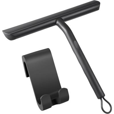 Duschabzieher, streifenfreie Reinigung für Glastüren, Badezimmerabzieher mit Halter, 21 cm, Image
