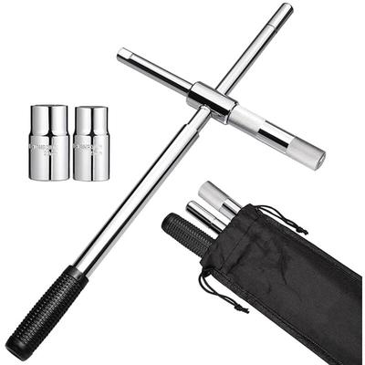 Radmutternschlüssel Set Teleskop Radschlüssel Auto Reifenwechsel 17mm/19mm/21mm/23mm Kreuzschlüssel Image