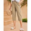 Femmes Grande taille Slacks Occasionnel Inspiré vintage Longueur mollet Taille haute Uni Le style rétro Confortable Micro-Élastique Sport Loisir Décontracté Quotidien Noir Vert Véronèse Blanc Ecru