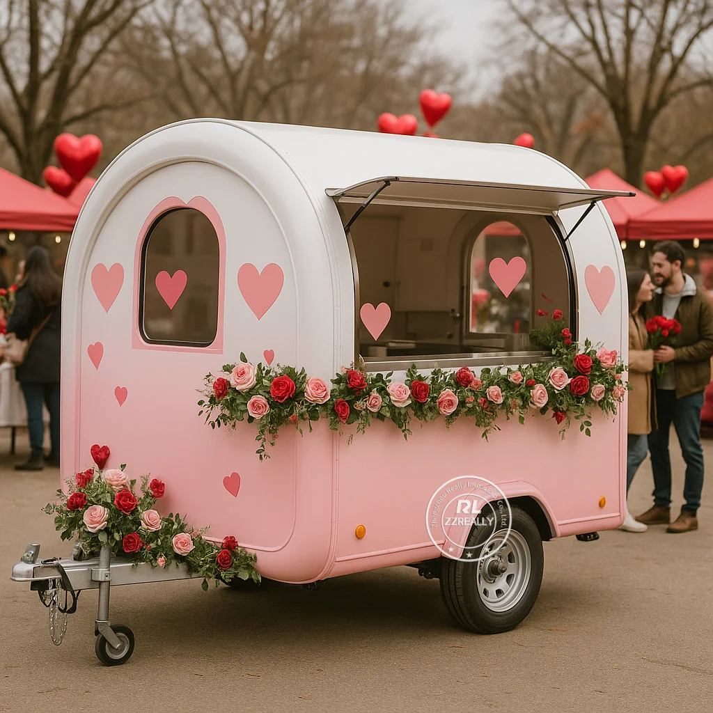 2025, Großhandelspreis, mobiler Fast-Food-Anhänger mit vollständiger Küchenausrüstung, mobiler Imbisswagen-Anhänger, europäischer Standard Image