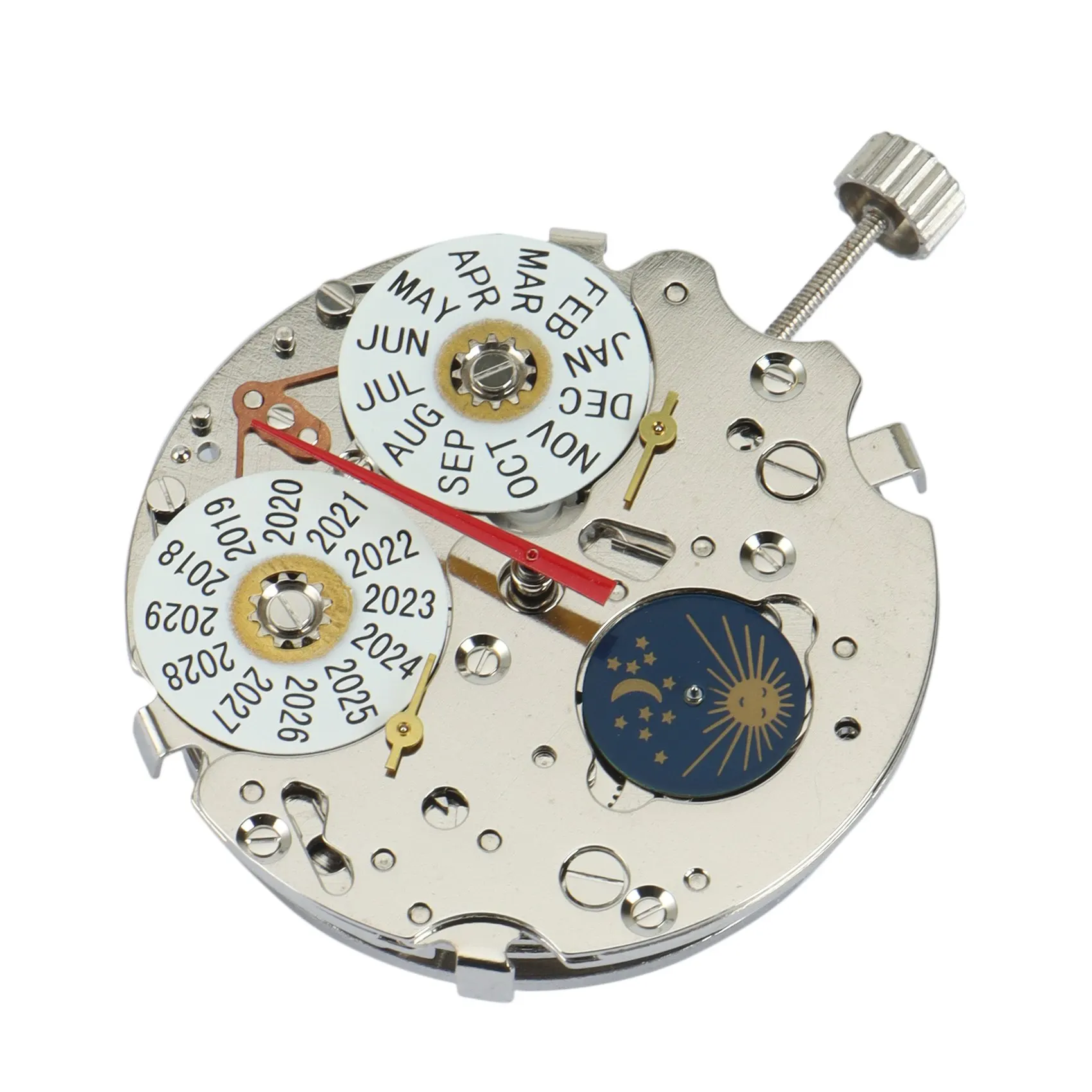Neueste! Multifunktionales automatisches mechanisches Uhrwerk „Moon Phase Day Date Seagull ST1655“. Image