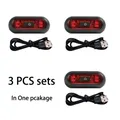 3 PZ Luce per casco da moto Luces Para Casco Fanale posteriore per bici Avvertimento Lampada posteriore Luce a LED impermeabile per il commercio all'ingrosso