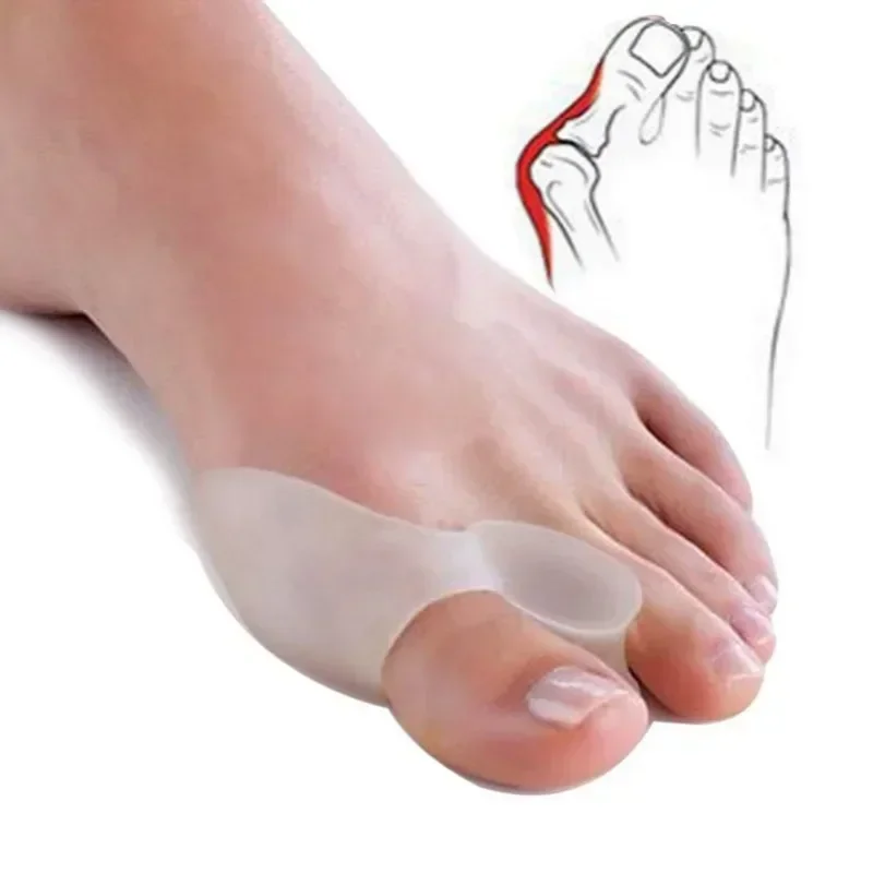 Silikon 2PCS Gel Daumen Corrector Bunion Fuß Zehe Hallux Valgus Schutz Separator Finger Haarglätter Teller Fußpflege Werkzeug Image