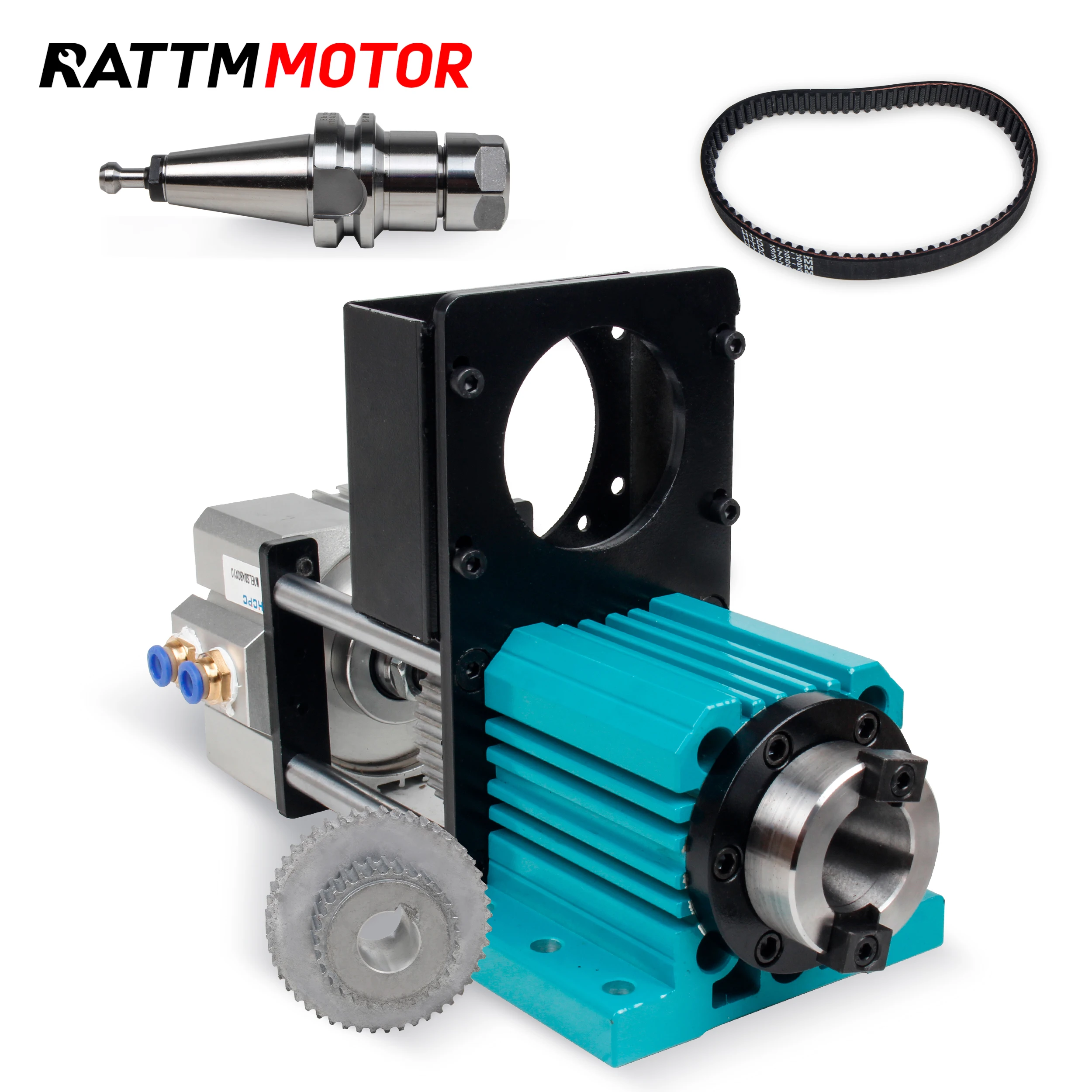 ATC BT30 Nicht angetriebene Spindelzylinder, pneumatische halbautomatische Werkzeugwechsler-Spindel zum Gravieren, Bohren, Metallregeneration Image