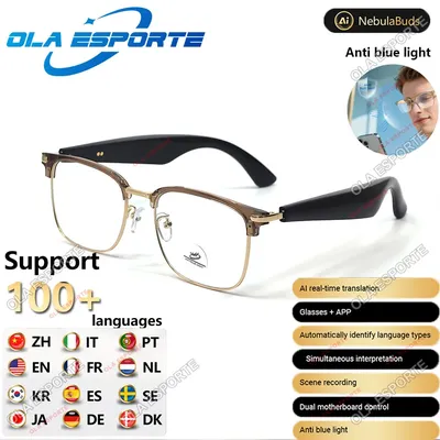 Intelligente Brille AI Intelligente Übersetzung Bluetooth-Brille Echtzeit-Simultan-Interpretation Headset Anti-Blaulicht 2025 Image