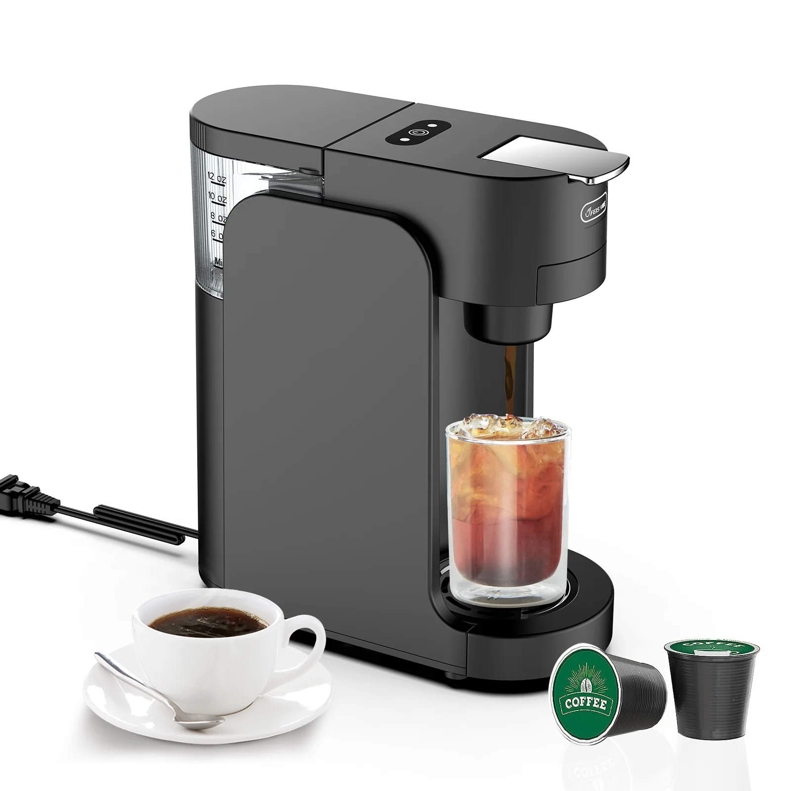 Kommerzielle Kapsel-Kaffeemaschine, tragbare Mini-Espressomaschine, Schreibtisch, Mini-Kaffeemaschine, Energiesparmodus, leiser Bürokaffee Image