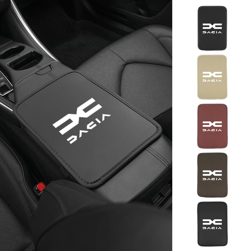 Copertura del bracciolo dell'auto Cuscino protettivo centrale in seta di ghiaccio traspirante per Dacia Duster Sandero Logan Lodgy Dokker Stepway Mcv 2 S