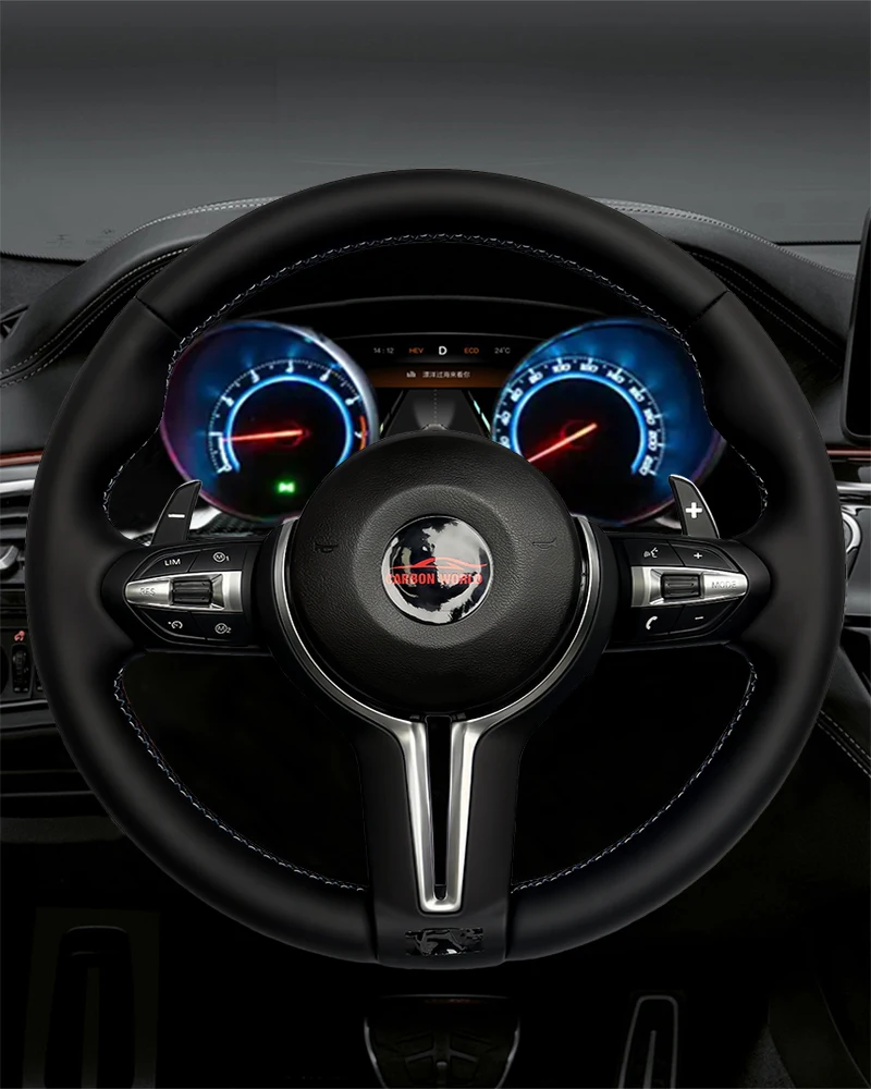 Verbessertes Lederlenkrad, passend für BMW F30 F32 F10 F20 F07 F01 E46 E60 E90 M3 M4 M6 Serie Image