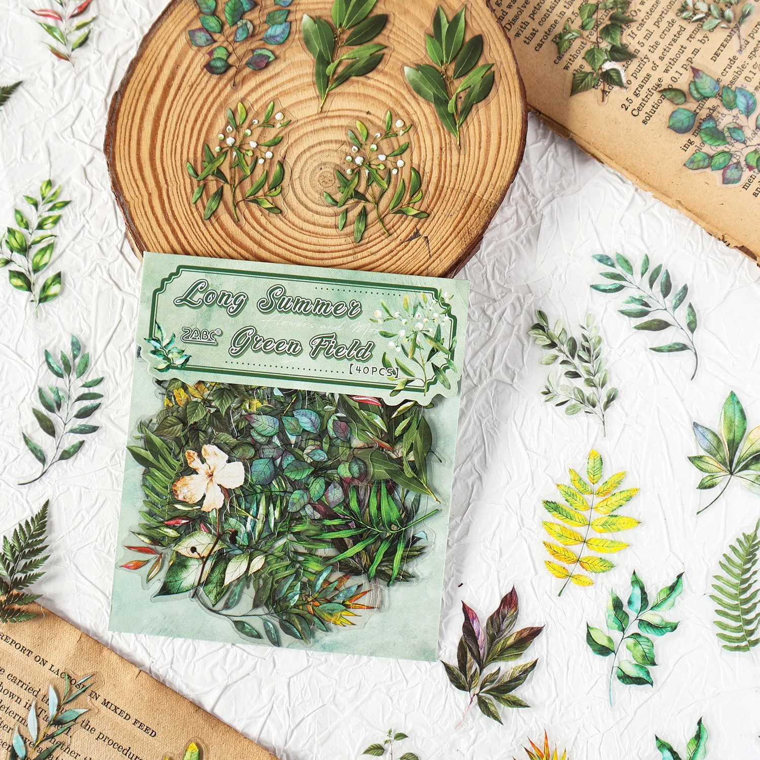 40 teile/paket Kawaii Pflanze Blumen PET Schreibwaren Aufkleber Kreative Dekoration DIY Sammelalbum Handgemachte Material Junk Journal Liefert Image