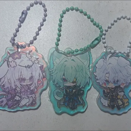 Honkai:Star Rail Cipher Hyacine Mydei Anaxa Phainon Colorful Keychain Pendant Laser Keyring For Car Key Holder Ornament Gifts