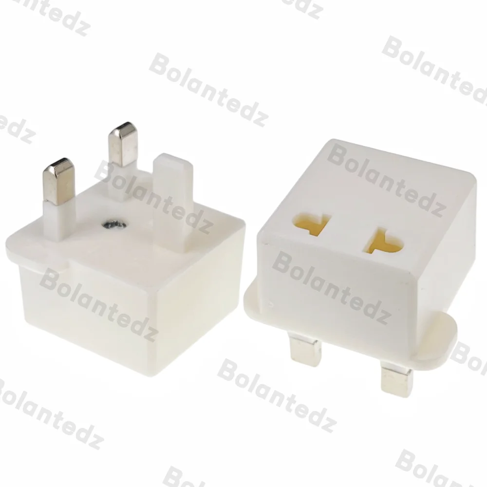 UK-Steckeradapter US EU 2-polig auf 3-polig UK Electric Power Shaver Zahnbürsten-Stecker-Adapter Konverter Langlebig für Reise-Steckdosenadapter Image