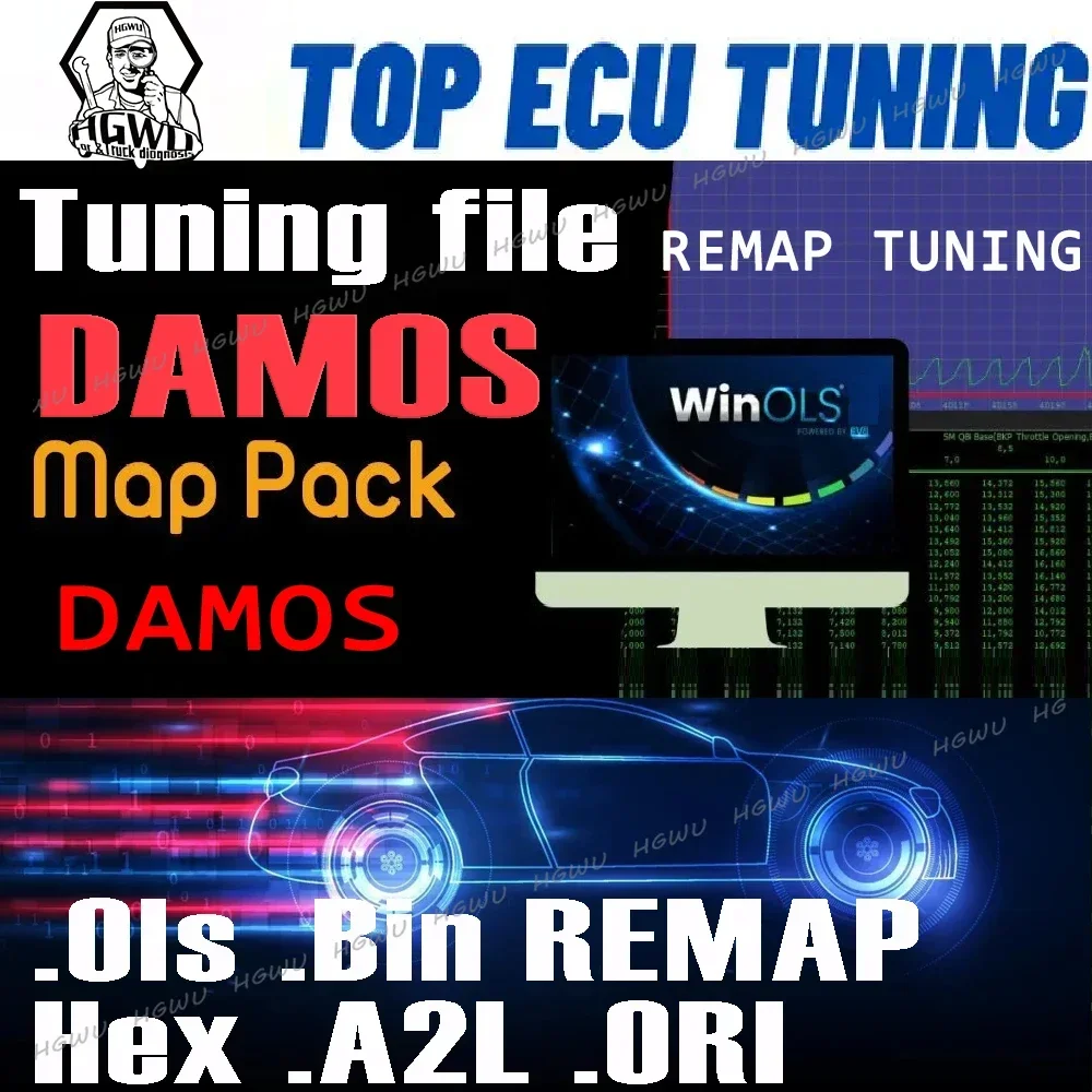 Für ECU Progam Damos Tuning Origin Damos Car A2L Ols KP Hex MAPPACK Tuning Remapping MOD Files.BIN Files Image