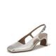 Naturalizer Womens Carmen Heeled Slingback Pumps Silver Sand UK 7 Wide Fit