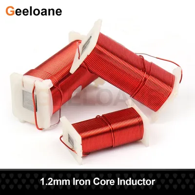 GEELOANE 1.2mm Iron Core Inductor Silicon Steel Core OFC Coil for Speaker/Audio Crossover 0.5mH-2.4mH