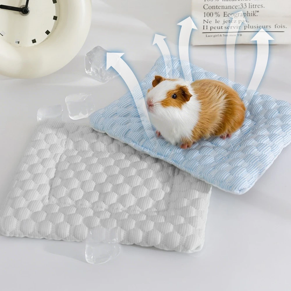 1 PC Summer Cooling Pet Mat Soft Breathable Self-Cooling Blanket Mat for Small Animal Hamster Guinea Pigs Chinchillas Rat Rabbit